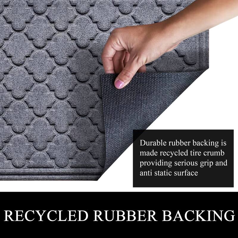 A1HC New All Weather Superior Dirt and Moisture Absorbing Polypropylene Door Mat with Non-Slip Backing for Inside Outside Use