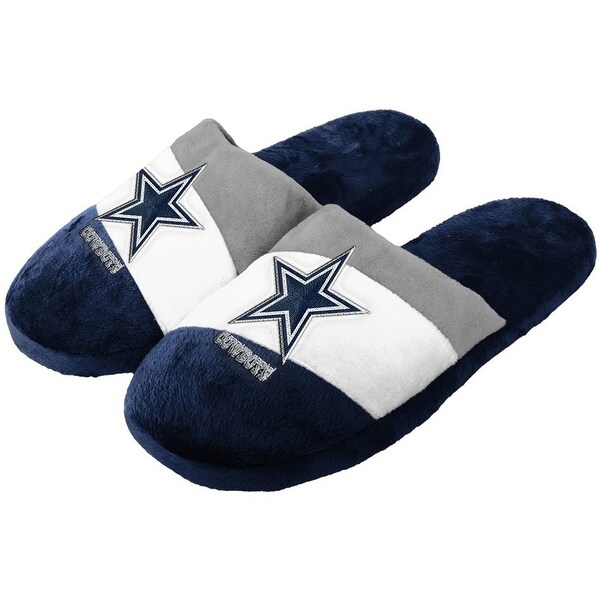 Dallas Cowboys Team Colorblock Slide Slippers - Large. Opens flyout.