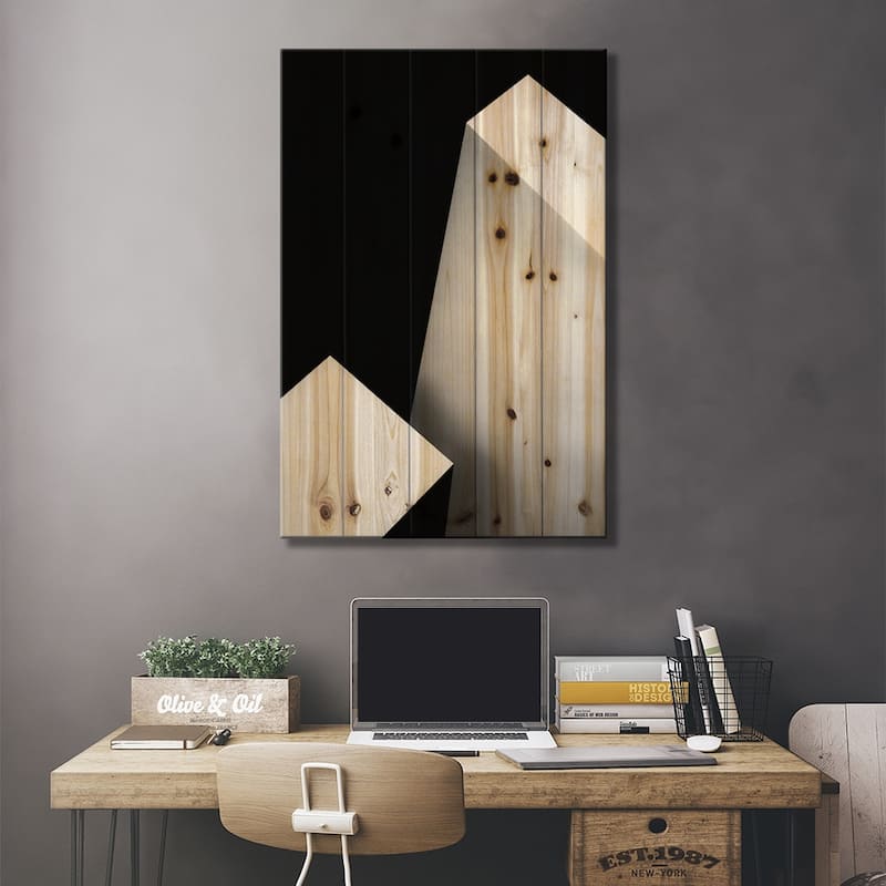 Nero Bianco Print On Wood by Gilbert Claes - Multi-Color