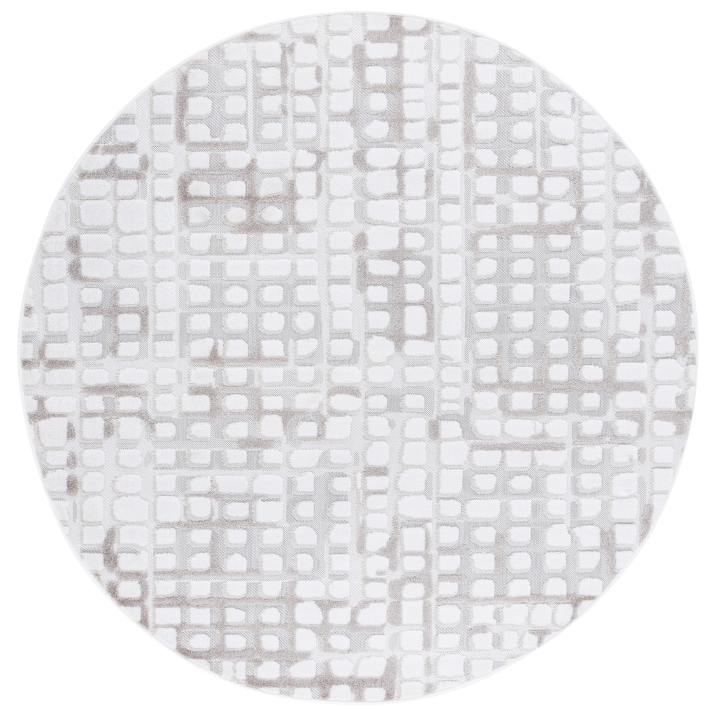 SAFAVIEH Stella Pavelina Transitional Indoor/Outdoor Washable Backyard Patio Rug - 6'7" Round