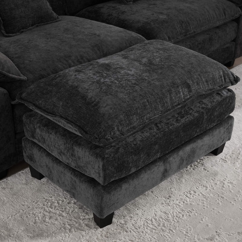 GDF Studio - Cloud Modern Chenille Upholstered Single Seat Sofa with Double-Layer Cushion for Living Room