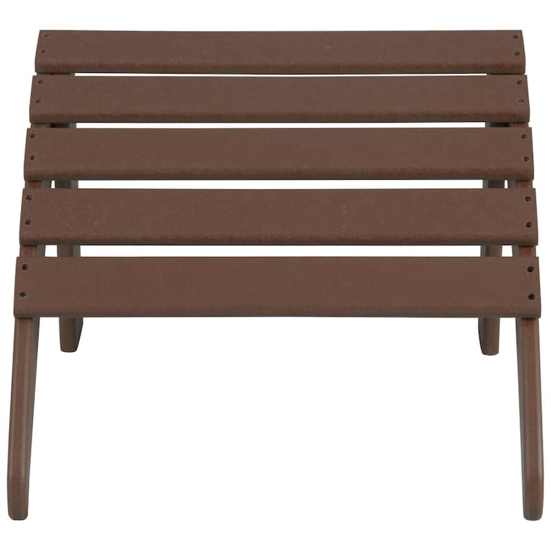 Altura Classic Outdoor Eco-Friendly All Weather Adirondack Chair with Ottoman (2-Piece Set)