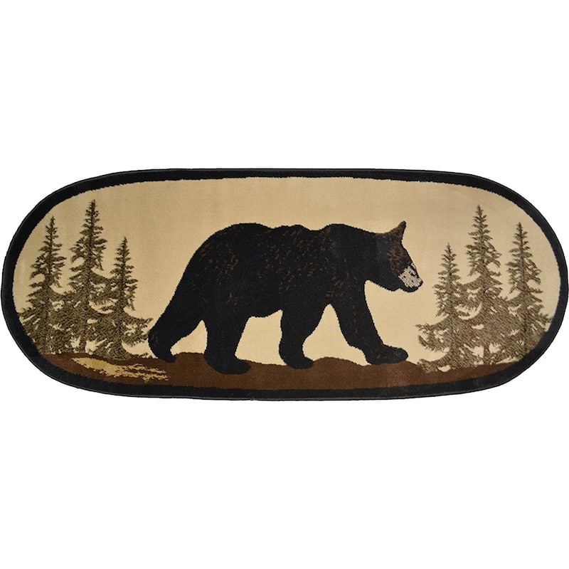 American Destination Bearwalk Multi Accent Rug 2'2"x5'3" Oval - 2'2"x5'3" - Multi