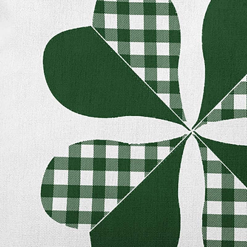Checkered Clover Accent Pillow