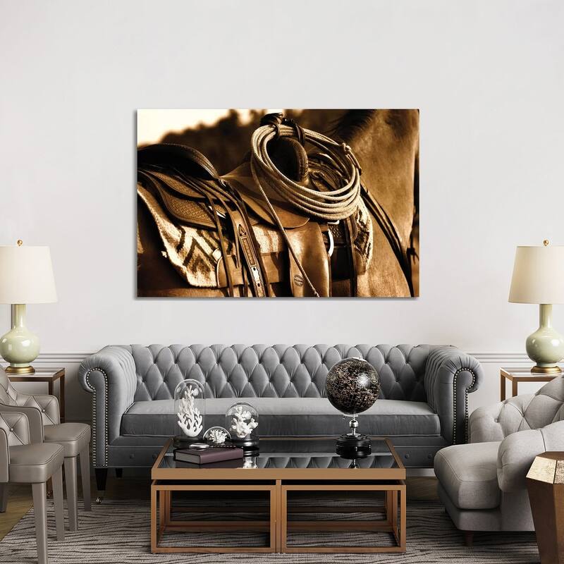 iCanvas "Western Saddle" by Rhonda Thompson Canvas Print