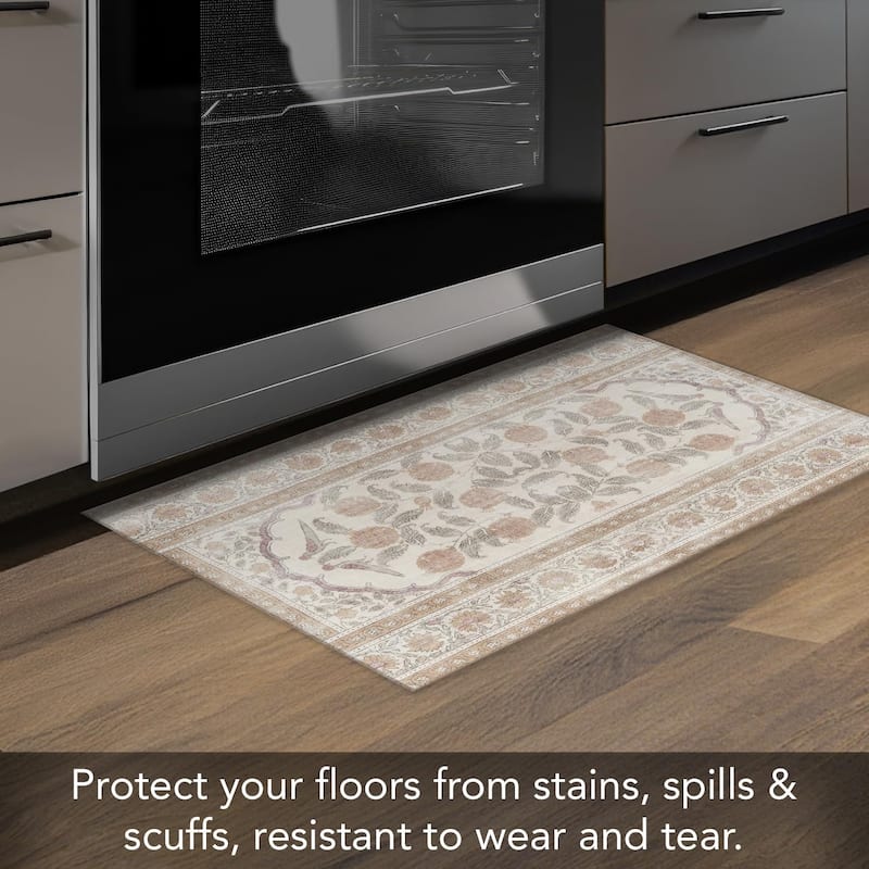 Neutral Textile Deco-Floormat, Decorative Mat, Waterproof, Low Profile, Eco-Friendly Non Slip, Made in The USA (3' x 2')
