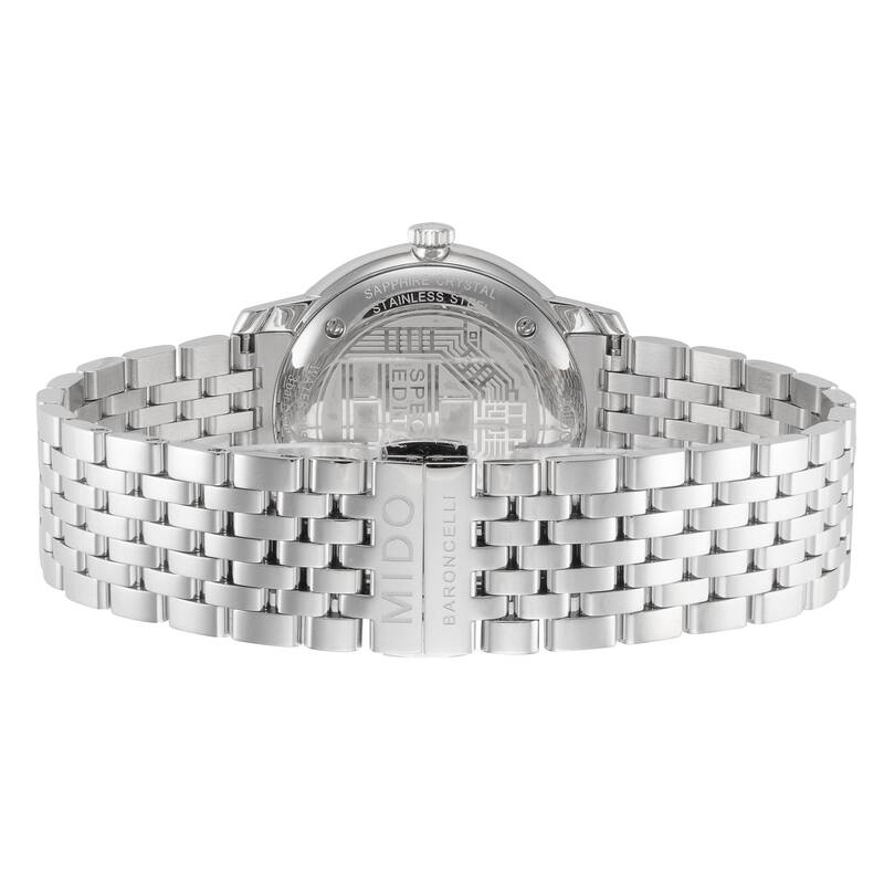 Mido Men's Baroncelli III 40mm Automatic Watch M0274081106100 - Silver - N/A
