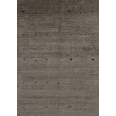Gabbeh Tribal Area Rug Handmade Wool Carpet - 5'8" x 7'11"