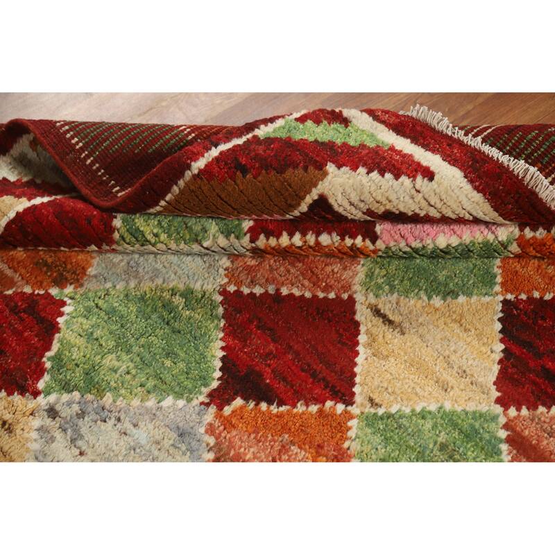 Trellis Geometric Moroccan Rug Hand-Knotted Wool Carpet - 5'1" x 6'5"