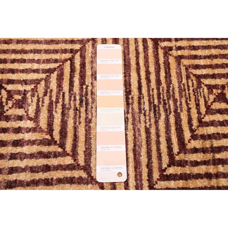 ECARPETGALLERY Hand-knotted Peshawar Ziegler Ivory Wool Rug - 8'11 x 12'2