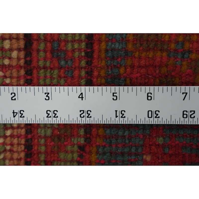Hand Knotted Oriental 100% Wool Carpet Transitional Geometric Oranges & Rust Oushak Area Rug - 8' 1'' X 5' 6''