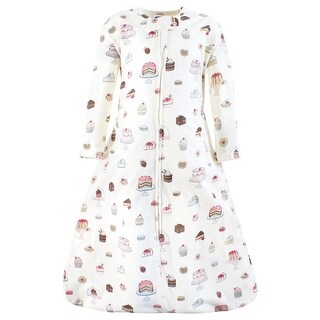 Hudson Baby Infant Girl Long Sleeve Cotton Jersey Sleeping Bag, Sack, Blanket, Sweet Bakery