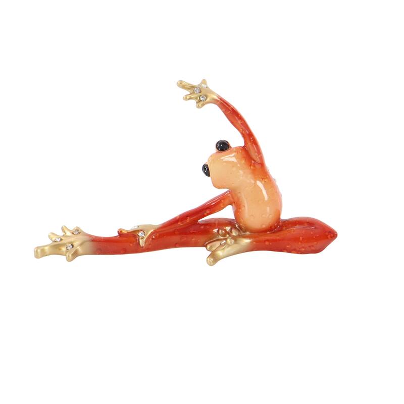 Gold Polystone Frog Decorative Sculpture (Set of 3)