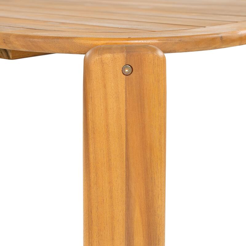 Scott Living Kaja Modern Outdoor Solid Wood Dining Table with Slat Top Design