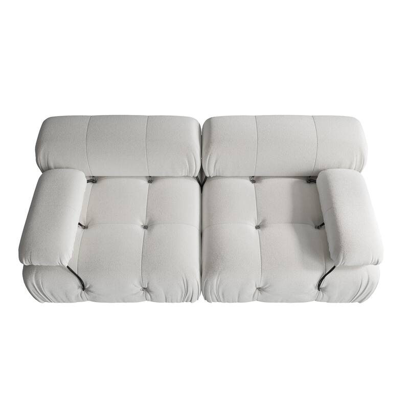 Modern Loveseat Couch Teddy Sectional Sofa
