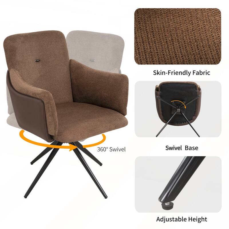 360° Swivel Home Office Desk Chairs Set of 2