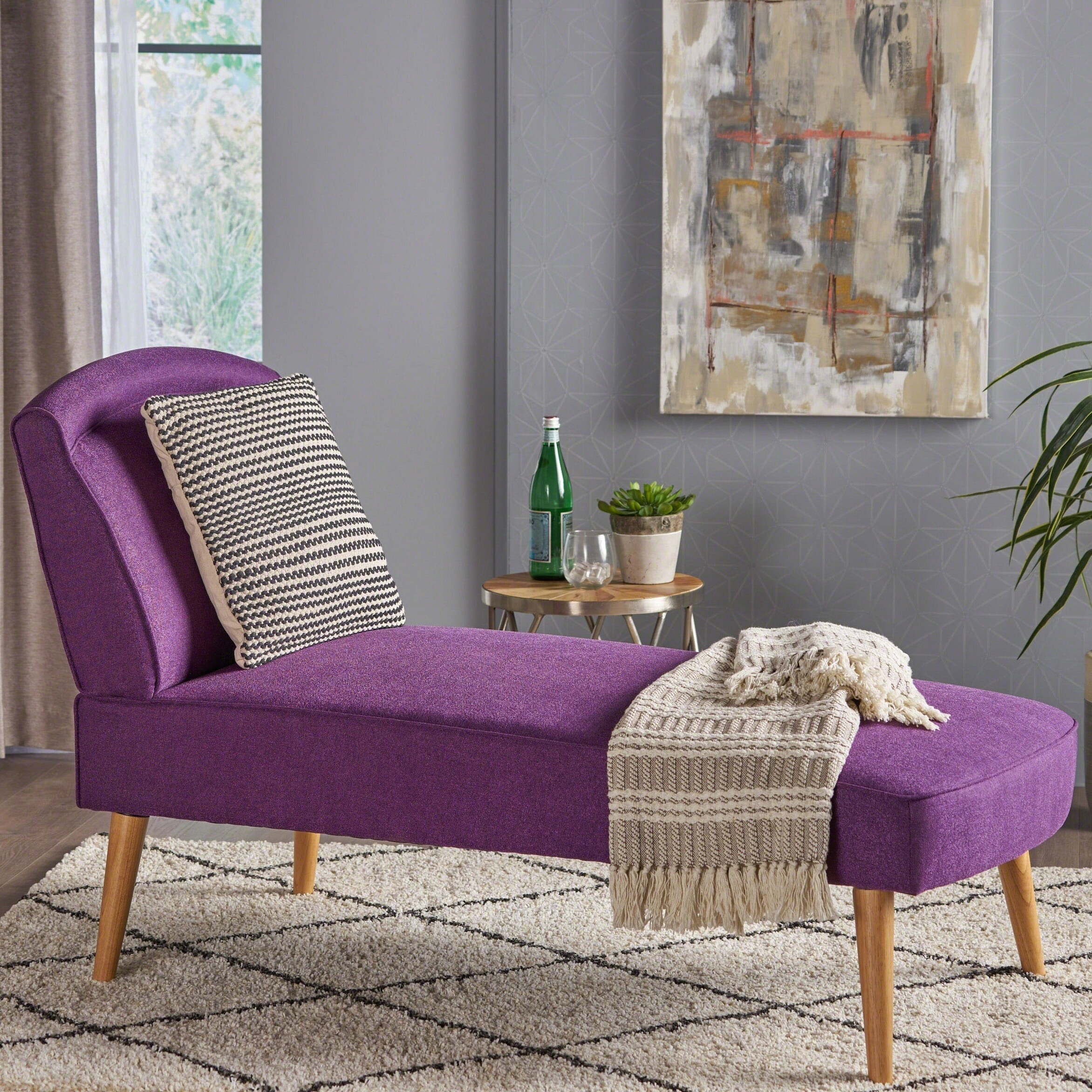 Purple chaise lounge sales