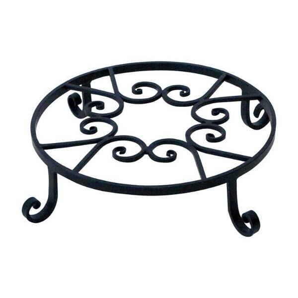 Panacea 2 in. H X 10 in. W Steel Planter Trivet Black Panacea 2 in. H X 10 in. W Steel Planter Trivet Black