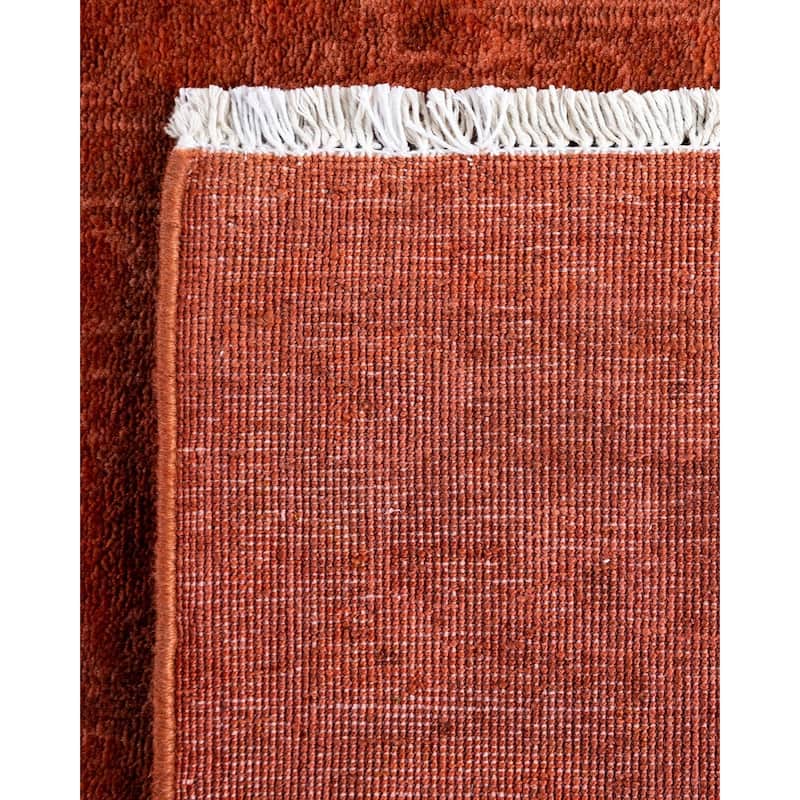 Contemporary Overdyed Wool Hand Knotted Runner - 2' 7" x 20' 10"