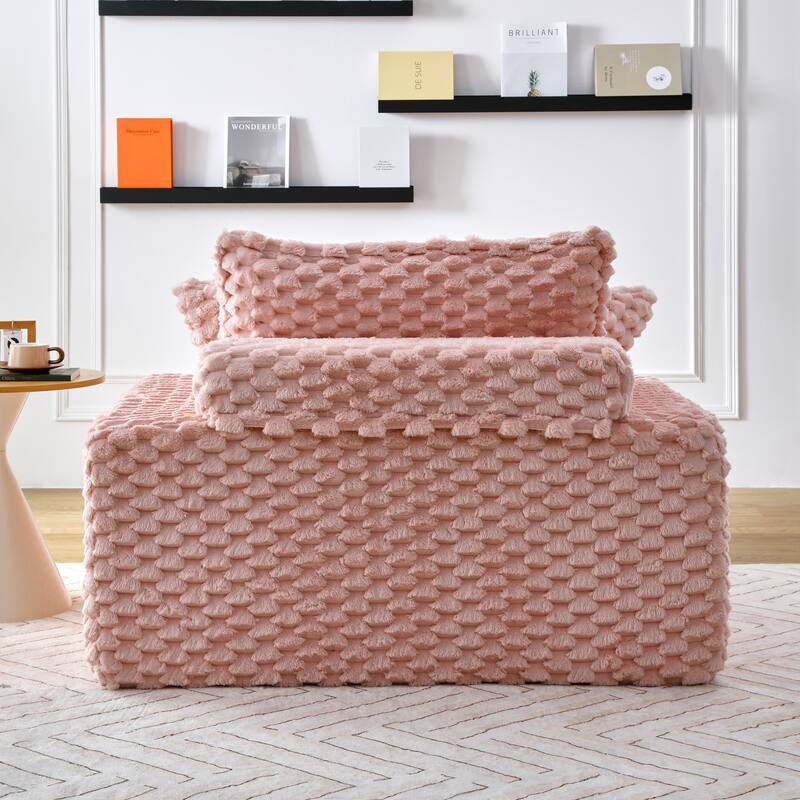 51-inch Pink Corduroy Sofa for Multiple Scenarios