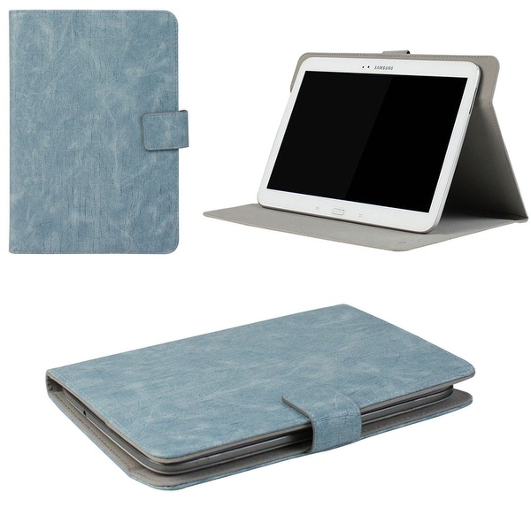 JAVOedge Rugged Vintage Universal 7-8"Book Case for the iPad Mini, Samsung Tab, Nexus 7, Nook HD (Blue)