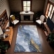 preview thumbnail 16 of 66, Premium Washable Super Soft Abstract Contemporary Mayfield Rug Blue - 10' x 14'