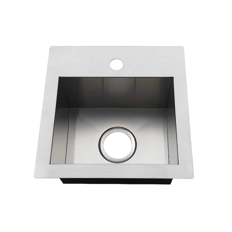 Kingston Brass Uptowne 15" Undermount Single Basin Stainless Steel - Brushed