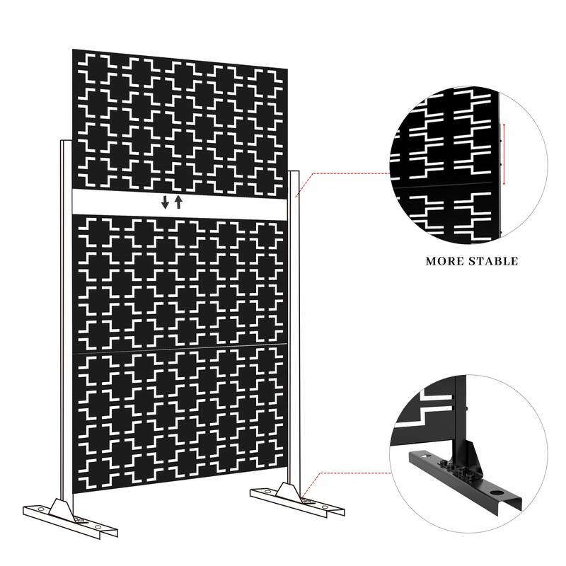 Privacy Screen Panel Free Standing Bricks