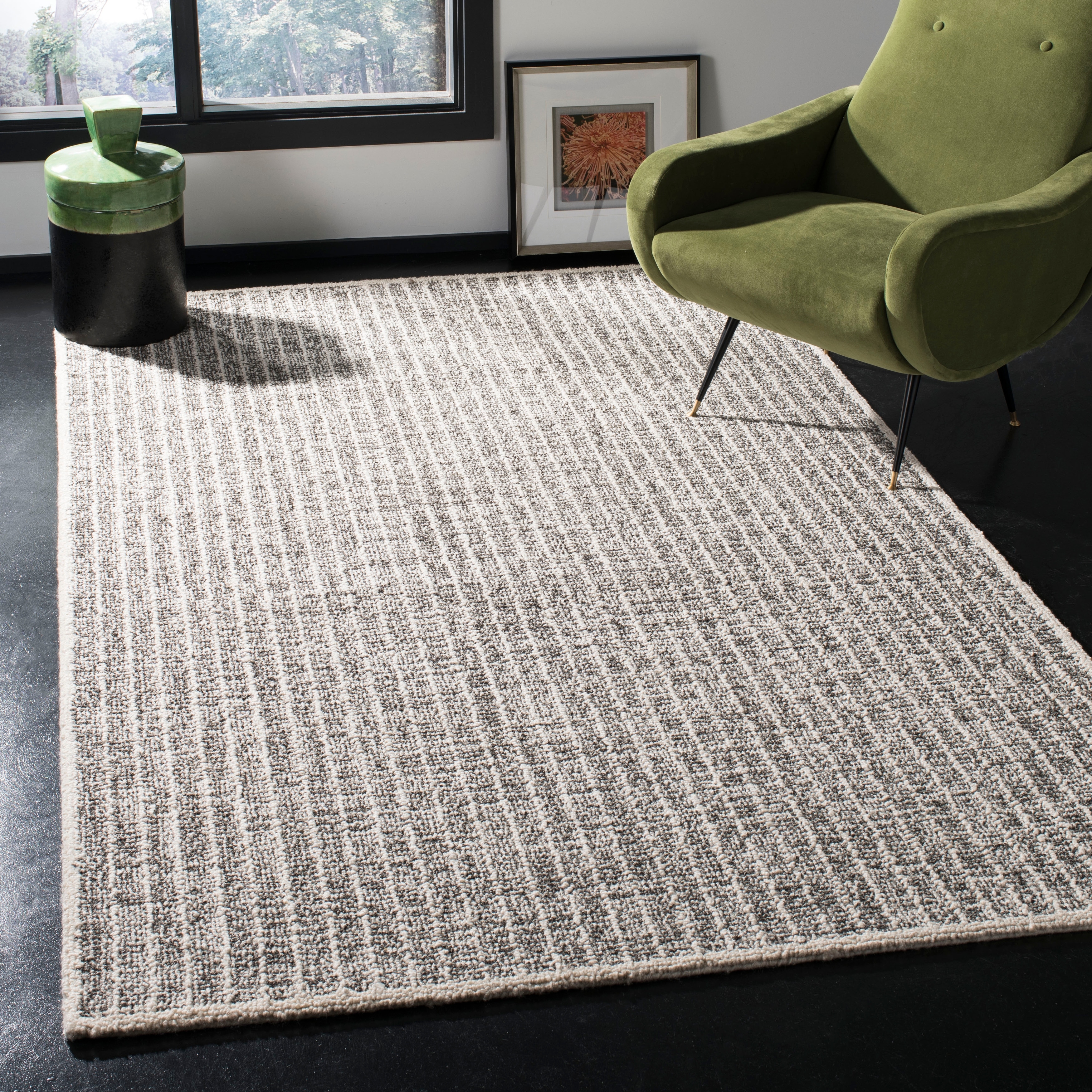 Safavieh Handmade Abstract Luella Modern Wool Rug Overstock 22718415 6 X 6 Round Ivory Black