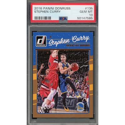 Stephen Curry 2016 Panini Donruss Basketball Card #135 Graded PSA 10 - 8'6" x 11'6"