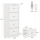 preview thumbnail 30 of 34, 4 Drawer Wood File Cabinet with Lock for Home Office