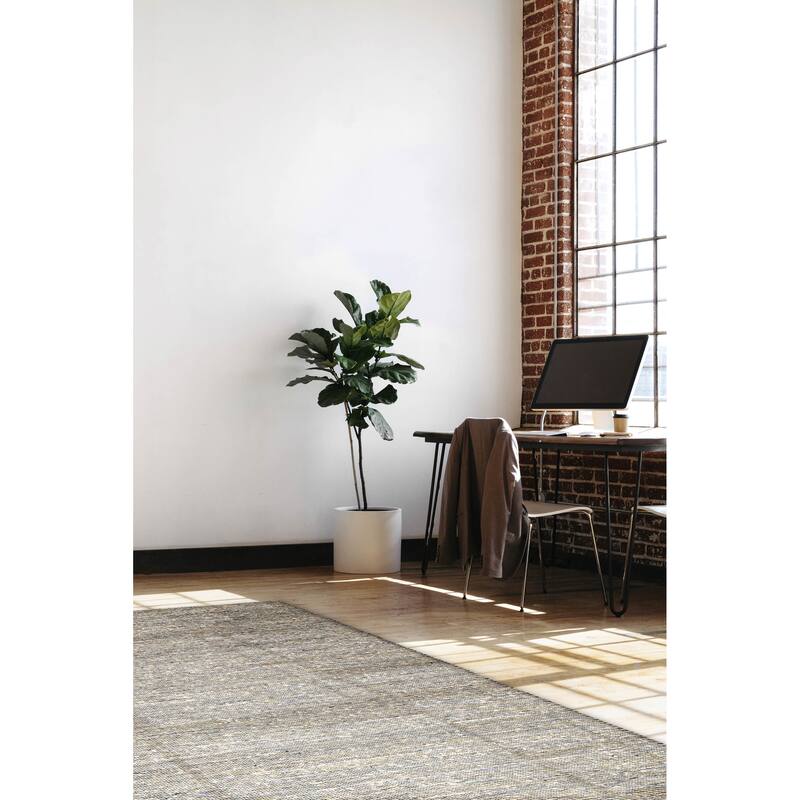 ECARPETGALLERY Braid weave Sienna Cream Wool Rug - 5'0 x 7'11