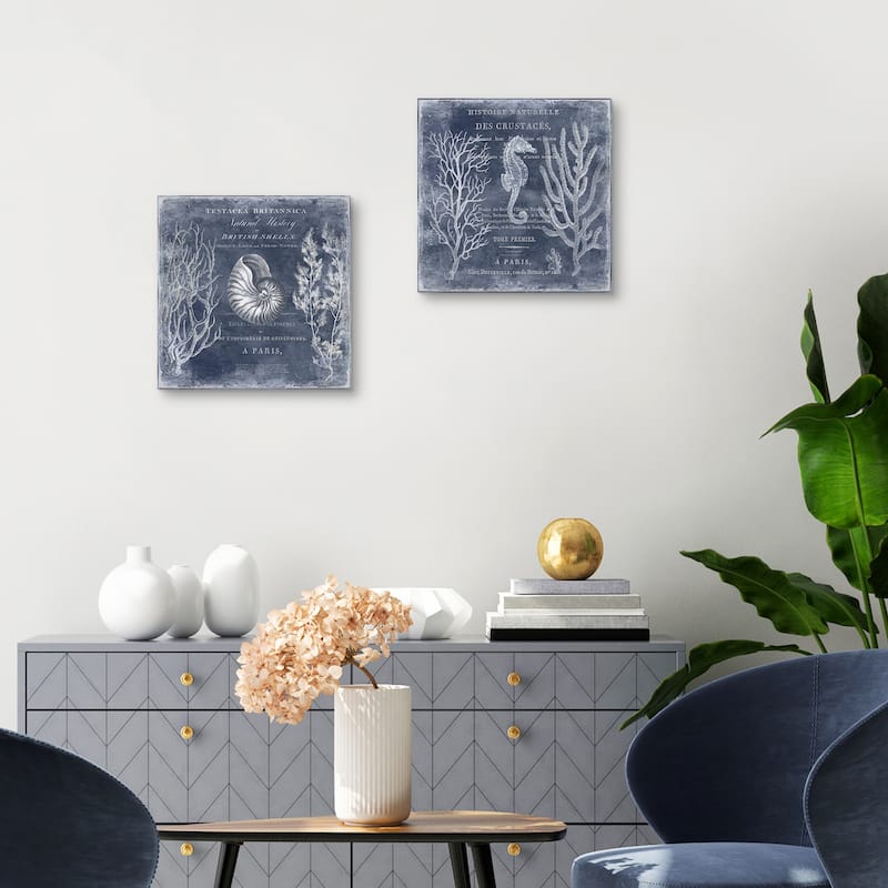 The Deep Blue Sea I-II by Deborah Devellier Canvas Art Prints
