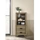 preview thumbnail 6 of 4, Roundhill Furniture Loiret Rubbed Gray Oak Finish Wood Storage Platform WallBed with Dresser and Mirror
