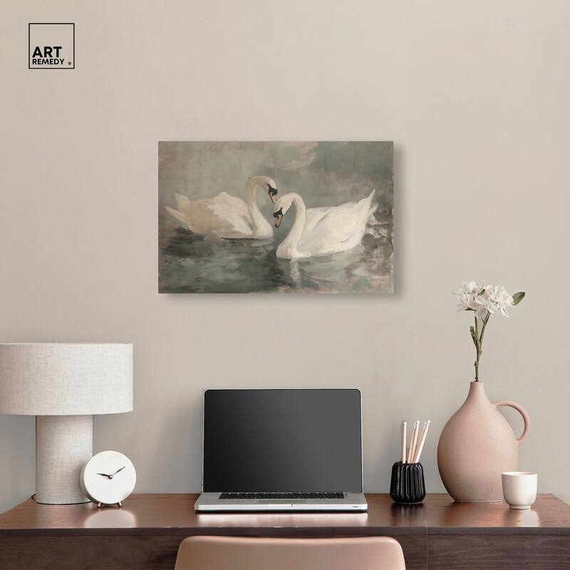 Ivory Idyllic Canvas by Art Remedy, Gallery Wrapped