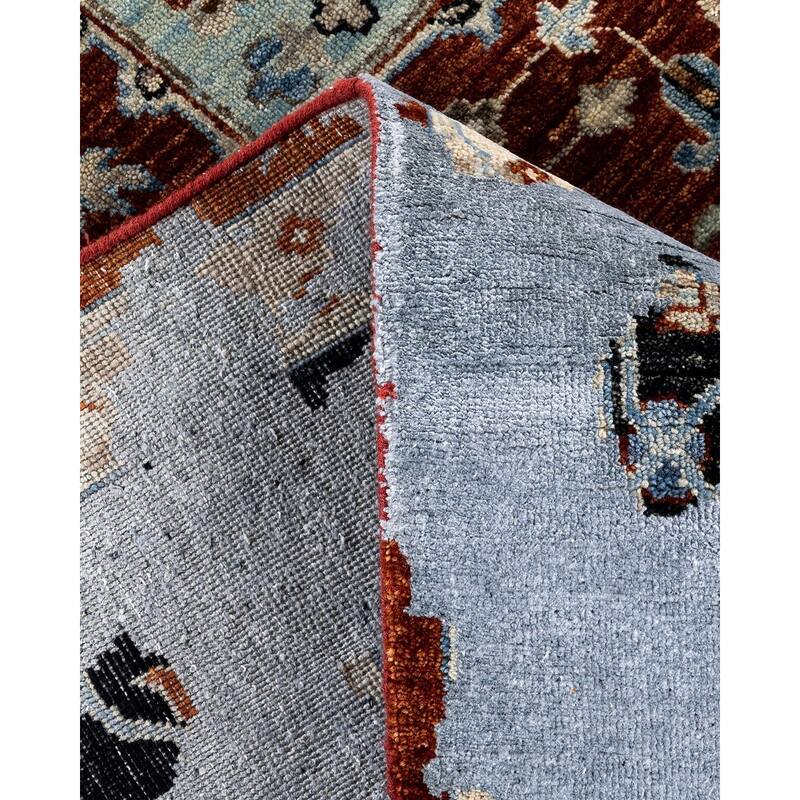 Ikat One-of-a-Kind Hand-Knotted Area Rug, Red - 8' 0" x 10' 4"