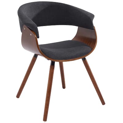 Mid-Century Fabric and Bentwood Accent/Dining Chair