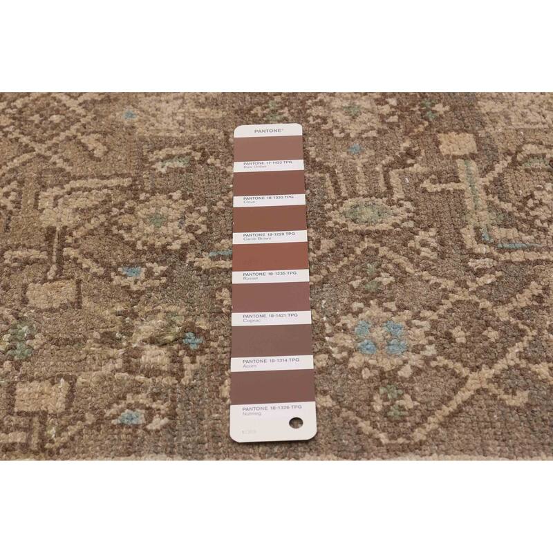 ECARPETGALLERY Hand-knotted Antalya Vintage Brown Wool Rug - 7'0 x 10'4