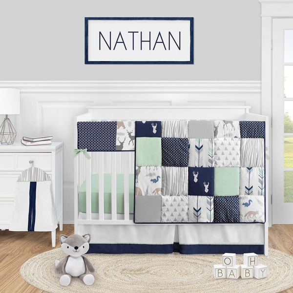 woodland boy crib bedding