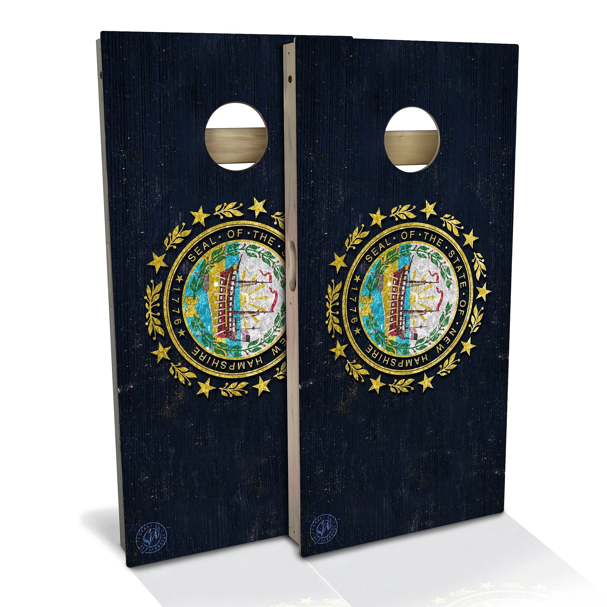 New Hampshire Flag Outdoor Cornhole Board Set
