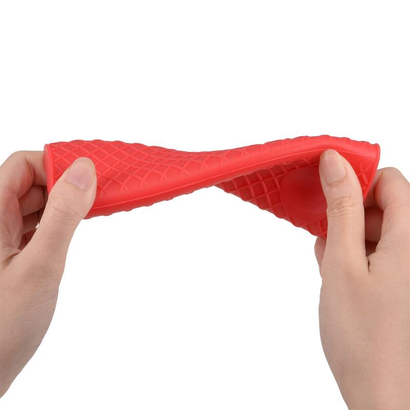 Silicone Hot Handle Holder Sleeve, Pan Pot Handle Cover Red 6.1-inch Long 4Pcs