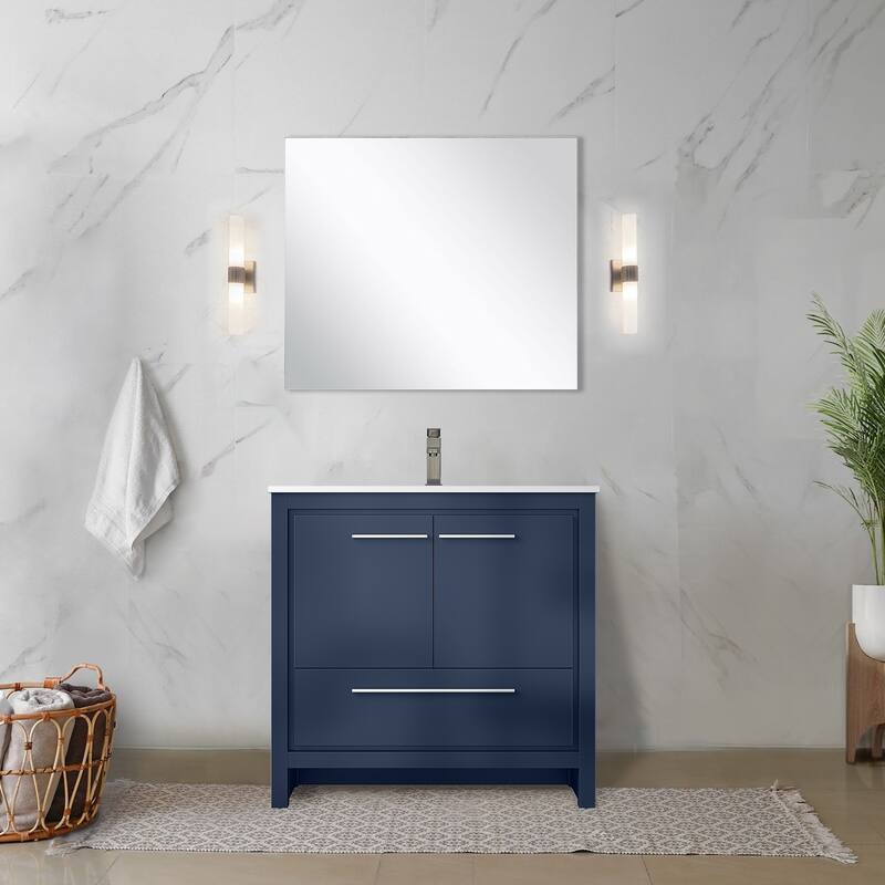 Lafarre Bath Vanity Quartz Top, Sink and Gun Metal Faucet