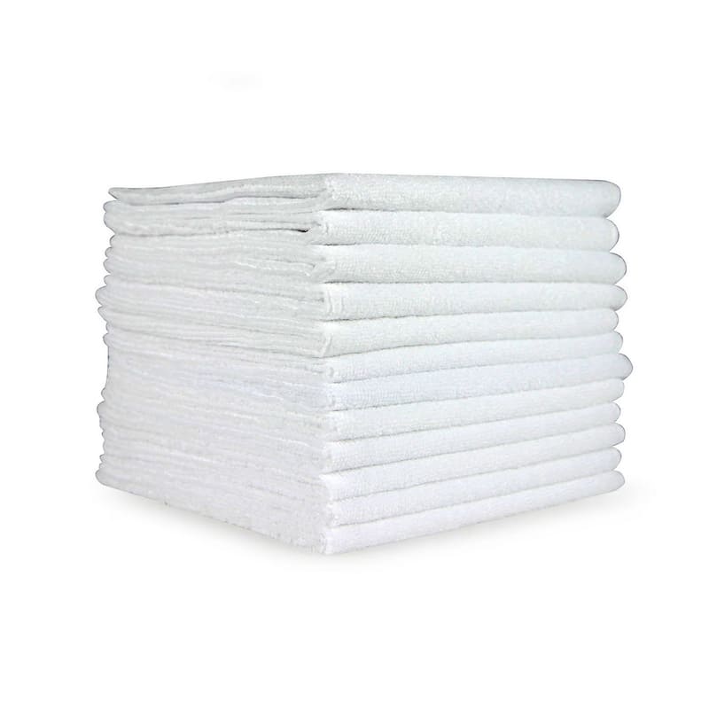 Arkwright Microfiber 12-Piece Cleaning Cloths - 12x12 - White