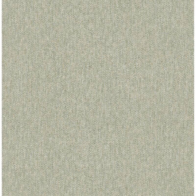 Herringbone Green Tweed Wallpaper