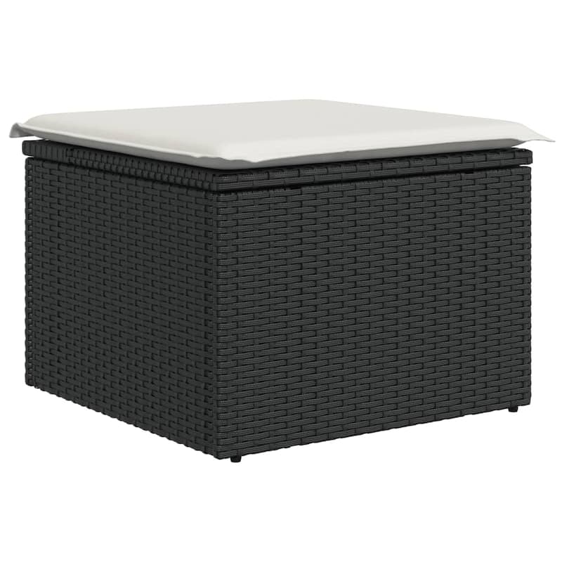 vidaXL Garden Sofa Set Black - 113.8 x 113.8 x 27.2