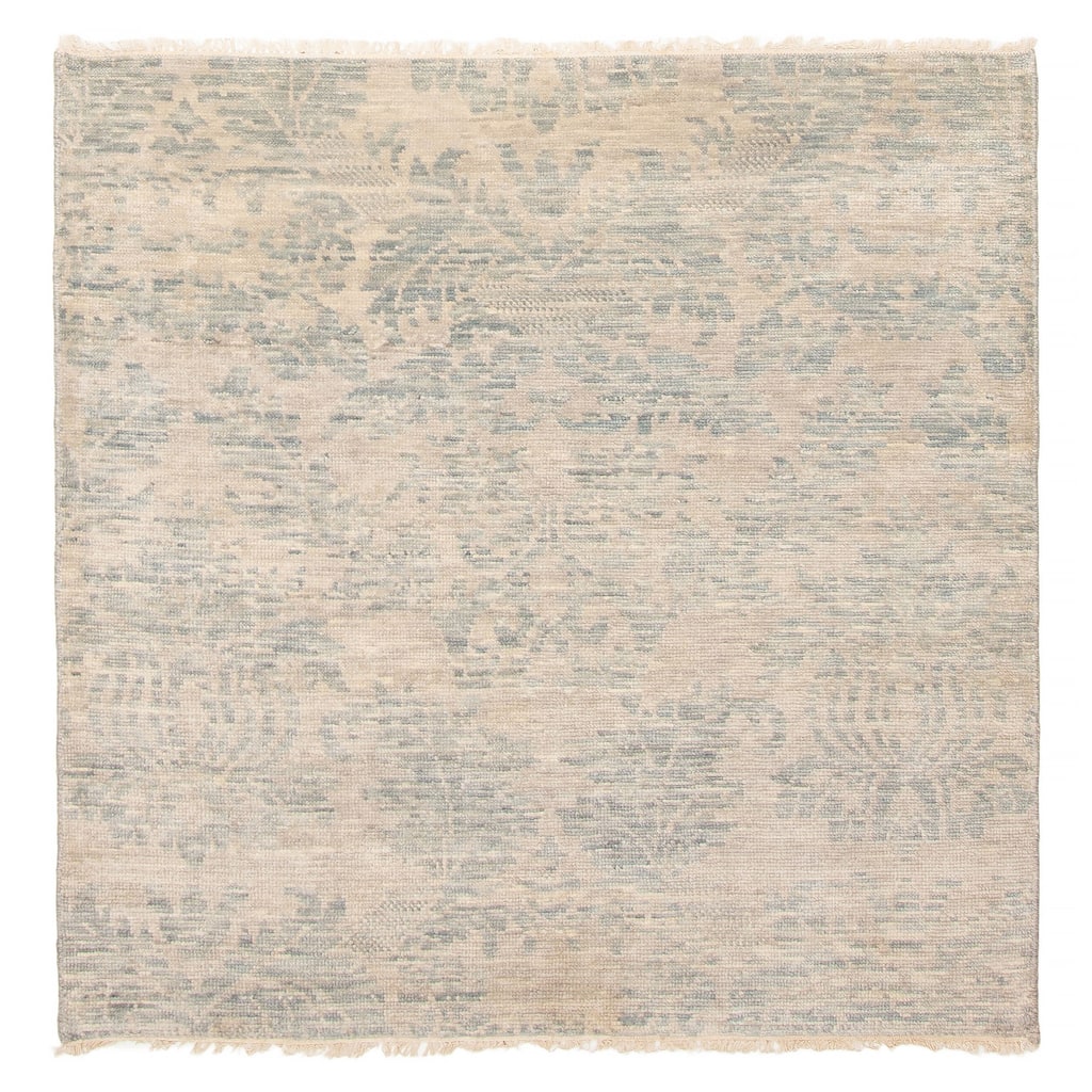 ECARPETGALLERY Hand-knotted Mystique Light Grey Wool Rug - 5' x 5' 1"