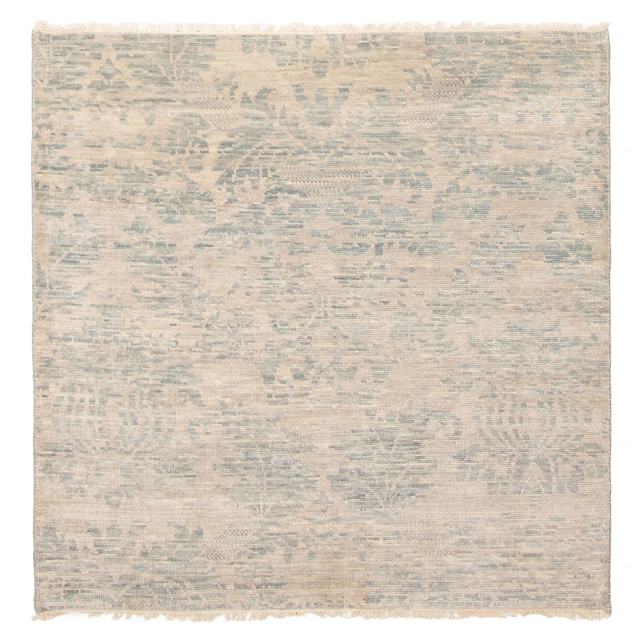 ECARPETGALLERY Hand-knotted Mystique Light Grey Wool Rug - 5' x 5' 1"