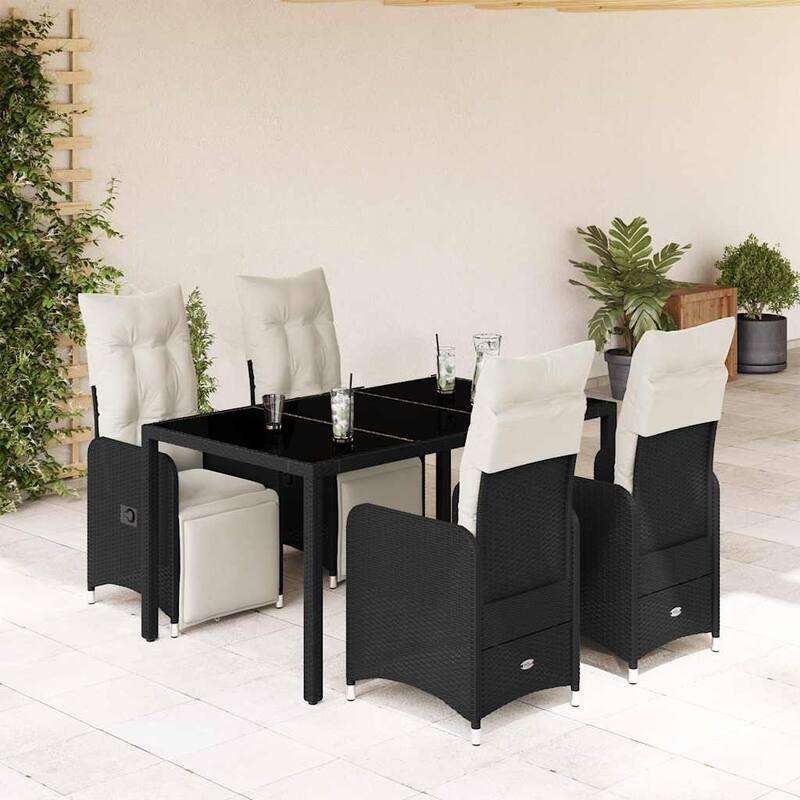 vidaXL Bistro Set Black - 21.5 x 23.0 x 36.2