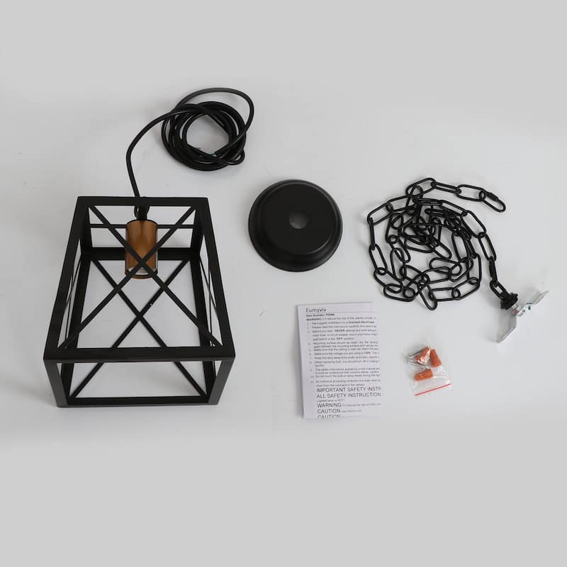 Anmytek Modern Industrial 1-Light Kitchen Island Pendant Metal Hanging Lights Foyer