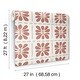 preview thumbnail 6 of 5, York Wallcoverings Mimosa Fleur Terracotta Wallpaper
